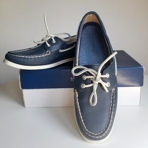 Sperry Authentic Original Navy Leather Boat Shoe *Excellent Condition*